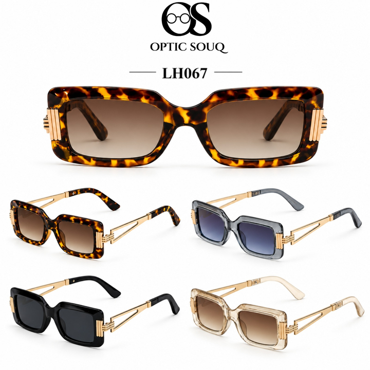 OS26 LH067 women's sheet sunglasses in tortoise, smoke grey, black and champagne colour options