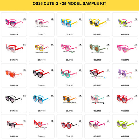 OS26 Cute G Kids Sunglasses 25-Model Sample Kit
