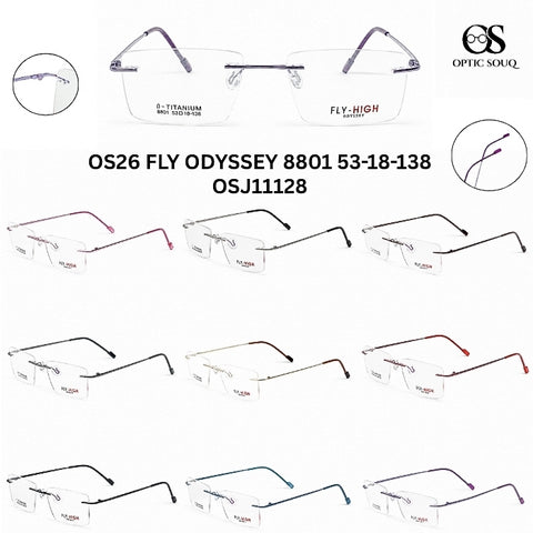 OS26 FLY ODYSSEY 8801 - Rimless Metal Eyewear