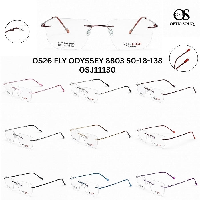 OS26 FLY ODYSSEY 8803 rimless metal eyewear - OSJ11130