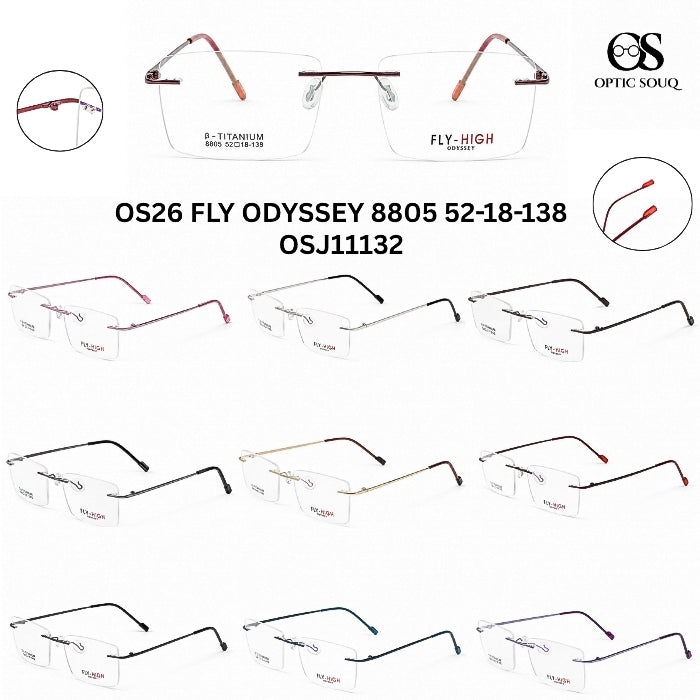 OS26 FLY ODYSSEY 8805 rimless metal eyewear - OSJ11132