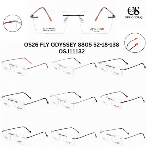 OS26 FLY ODYSSEY 8805 - Rimless Metal Eyewear