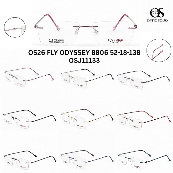 OS26 FLY ODYSSEY 8806 rimless metal eyewear - OSJ11133
