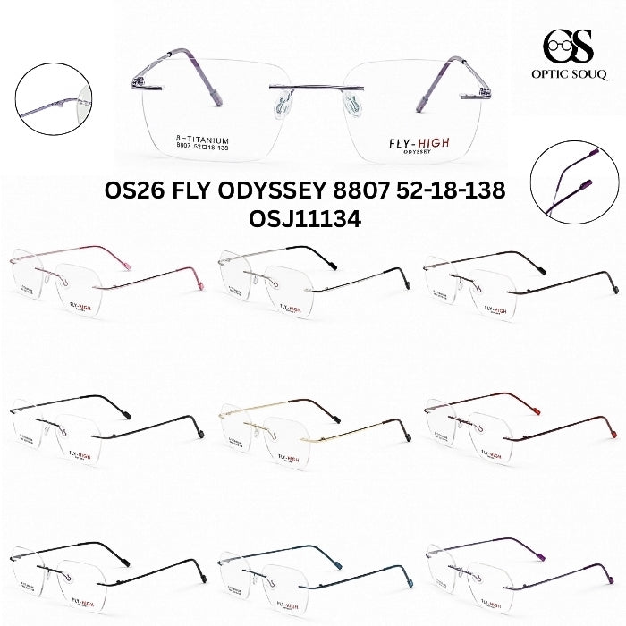OS26 FLY ODYSSEY 8807 rimless metal eyewear - OSJ11134
