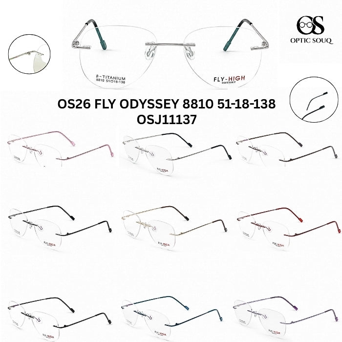OS26 FLY ODYSSEY 8810 rimless metal eyewear - OSJ11137