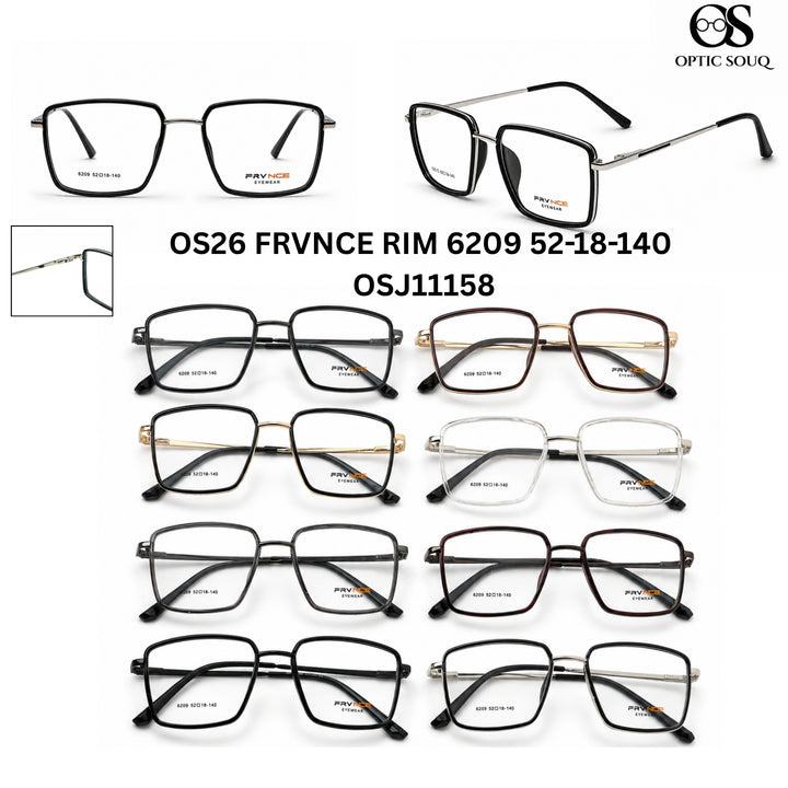 FRVNCE RIM 6209 Rectangular metal eyewear colour options