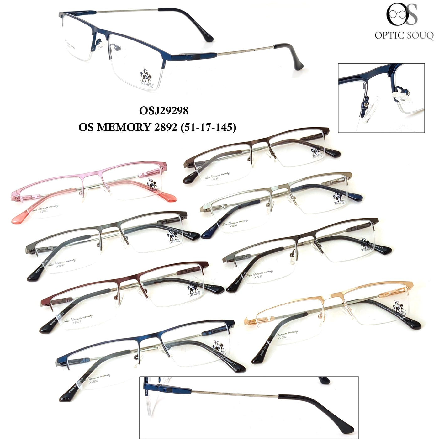 os memory side 2892 mens metal frame
