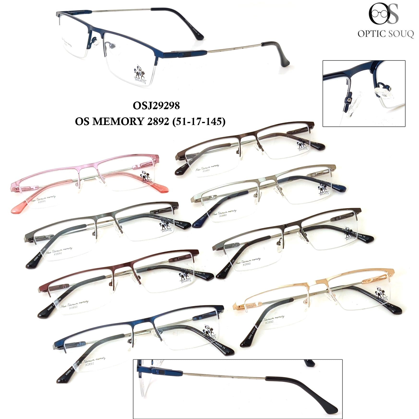 os memory side 2892 mens metal frame