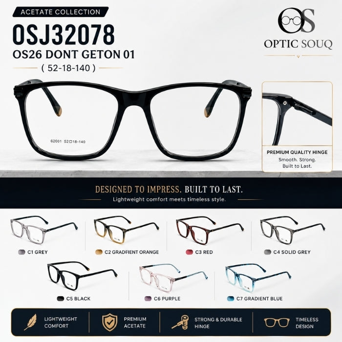 OS26 DONT GETON 01 acetate eyewear 52-18-140