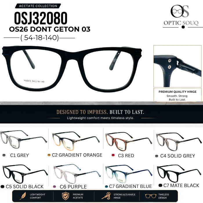 OS26 DONT GETON 03 acetate eyewear 54-18-140