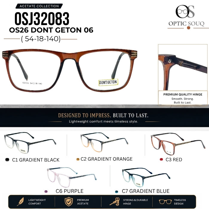 OS26 DONT GETON 06 acetate eyewear 54-18-140