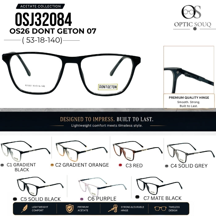 OS26 DONT GETON 07 acetate eyewear 53-18-140