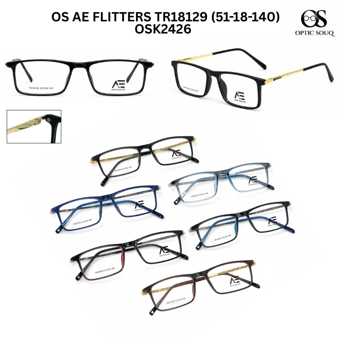 OS AE FLITTERS TR18129 51-18-140 men's sheet and metal eyewear