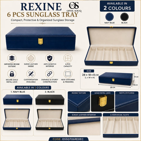 OS6-Pc Rexine Sunglass Tray - Economic