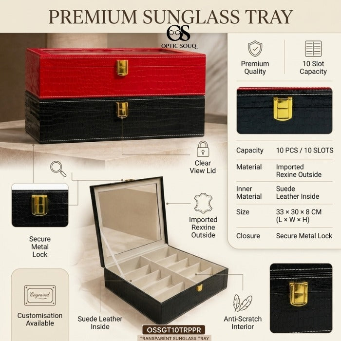 OS10-Pc Transparent Goggle / Sunglass Tray - Premium premium display tray - OSSGT10TRPPR