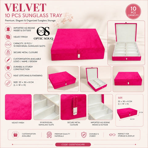 OS10-Pc Velvet Goggle / Sunglass Tray - Premium