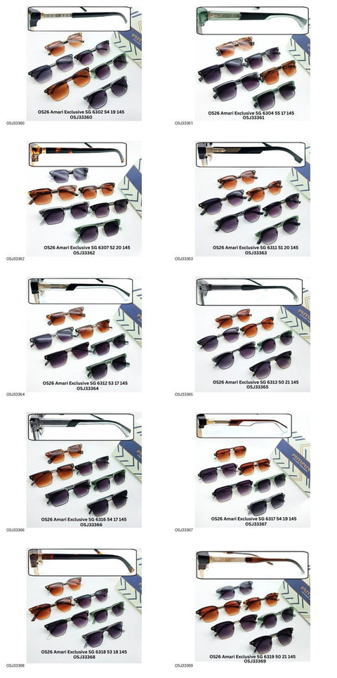 OS26 Amari Exclusive Sunglasses Sample Kit - 10 Models