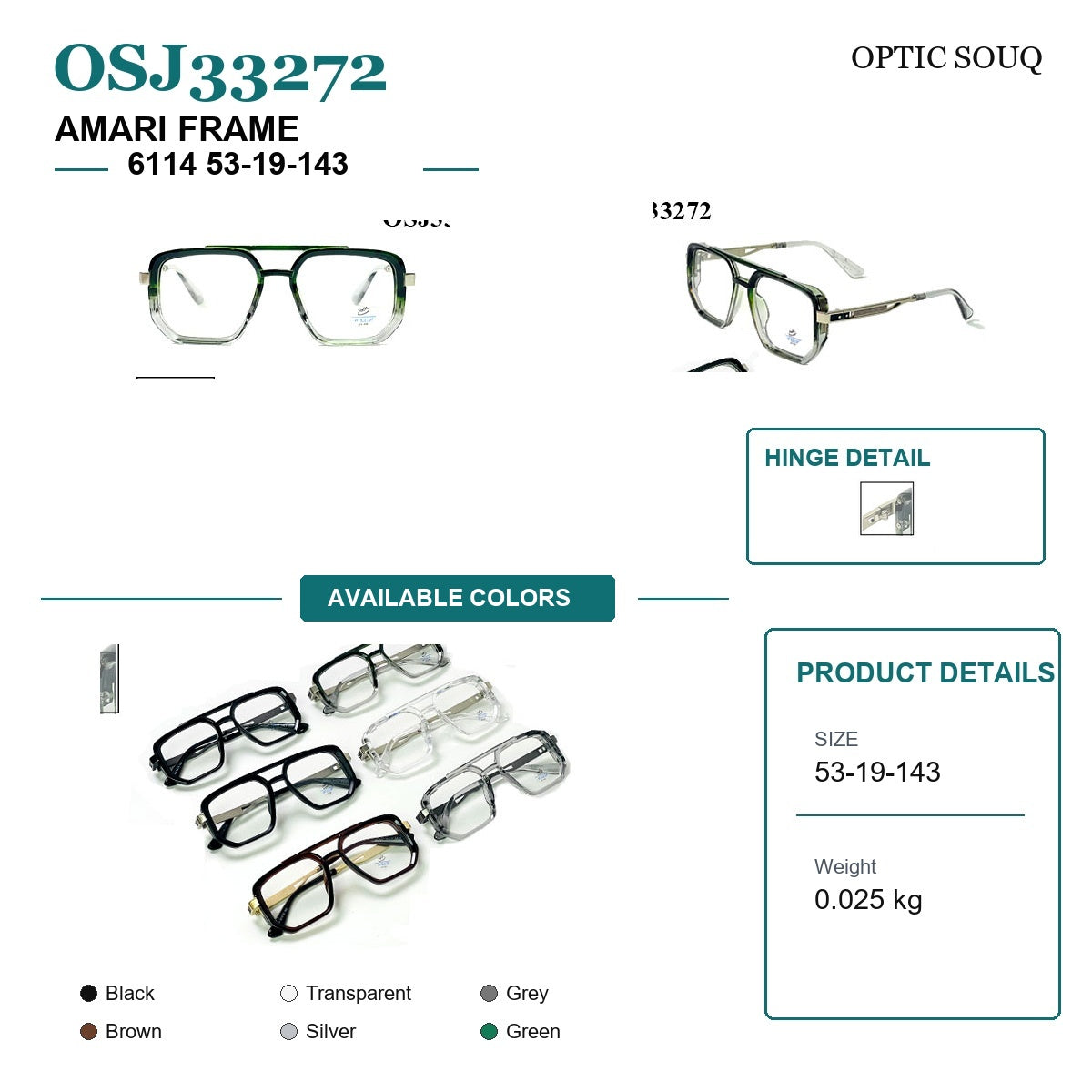 AMARI FRAME 6114 53-19-143
