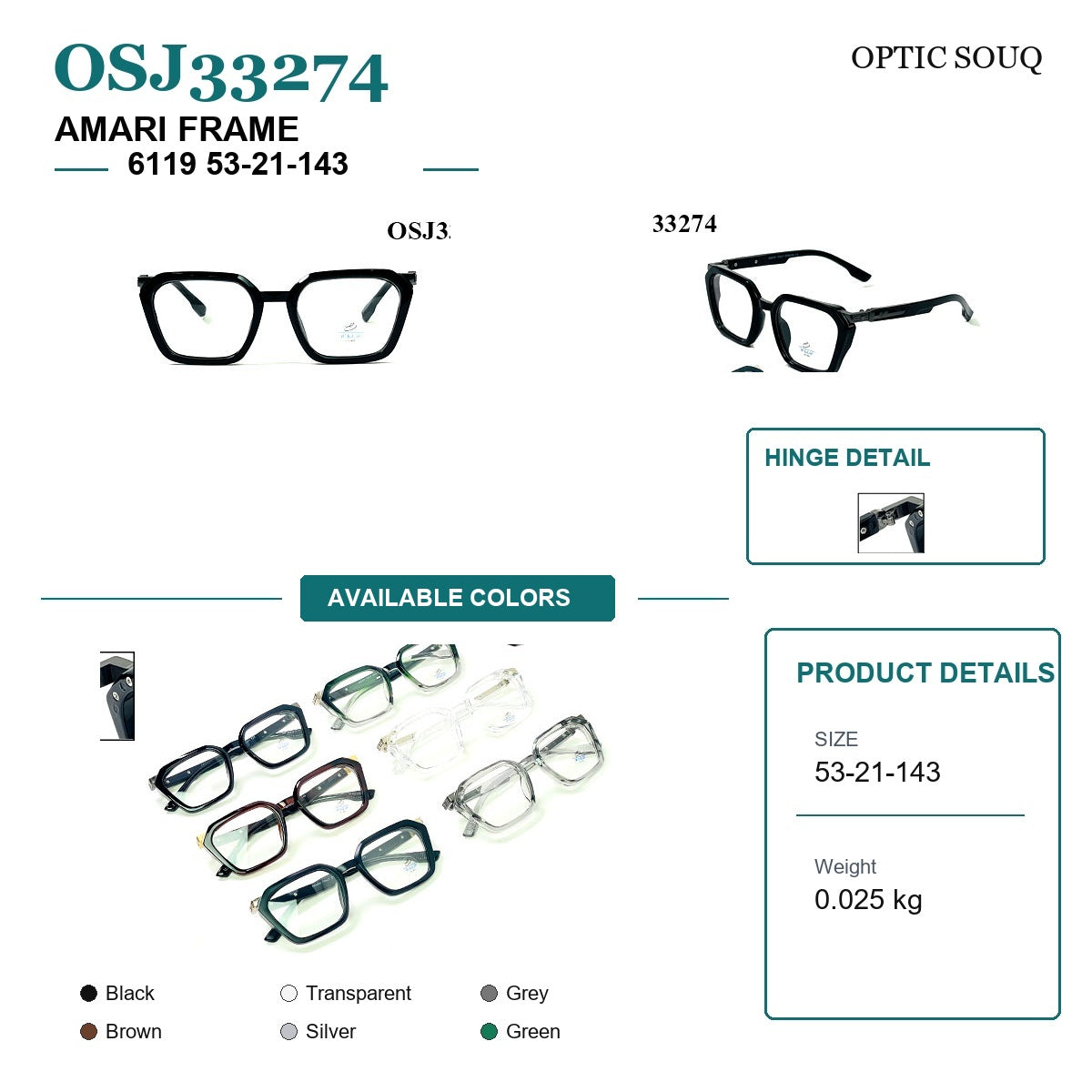 AMARI FRAME 6119 53-21-143