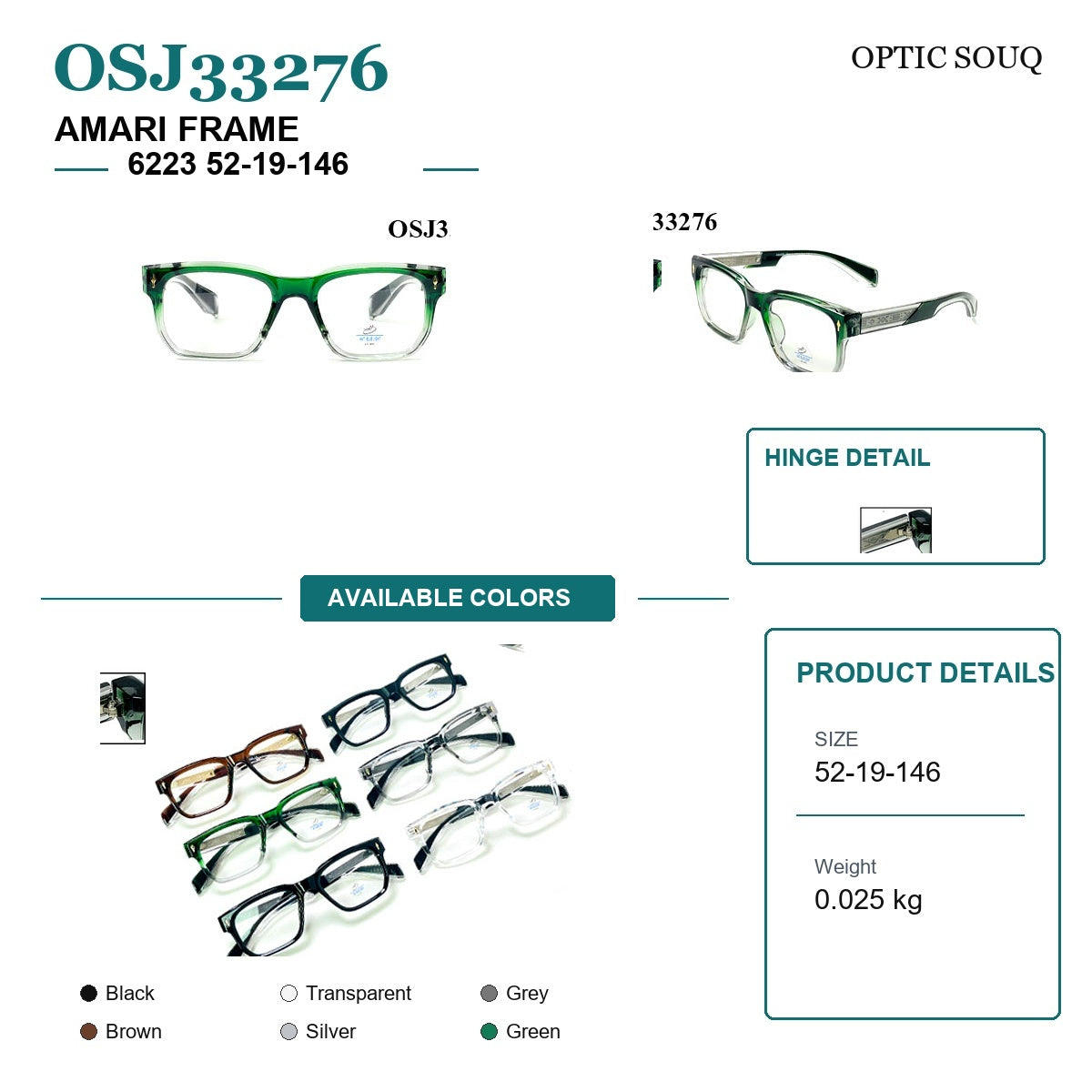 AMARI FRAME 6223 52-19-146