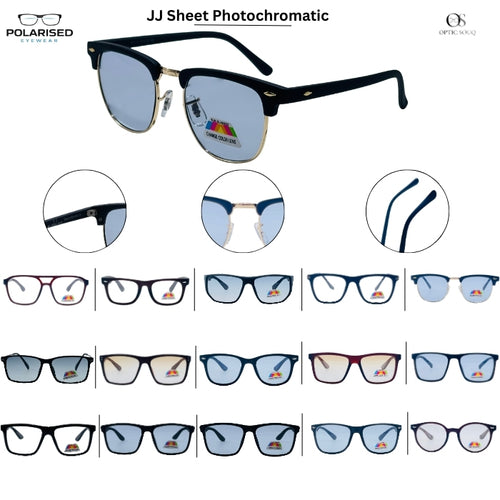 J.J SHEET PHOTOCHRMATIC 30 PCS (2 PCS EACH MODEL ASSORTED COLOUR))