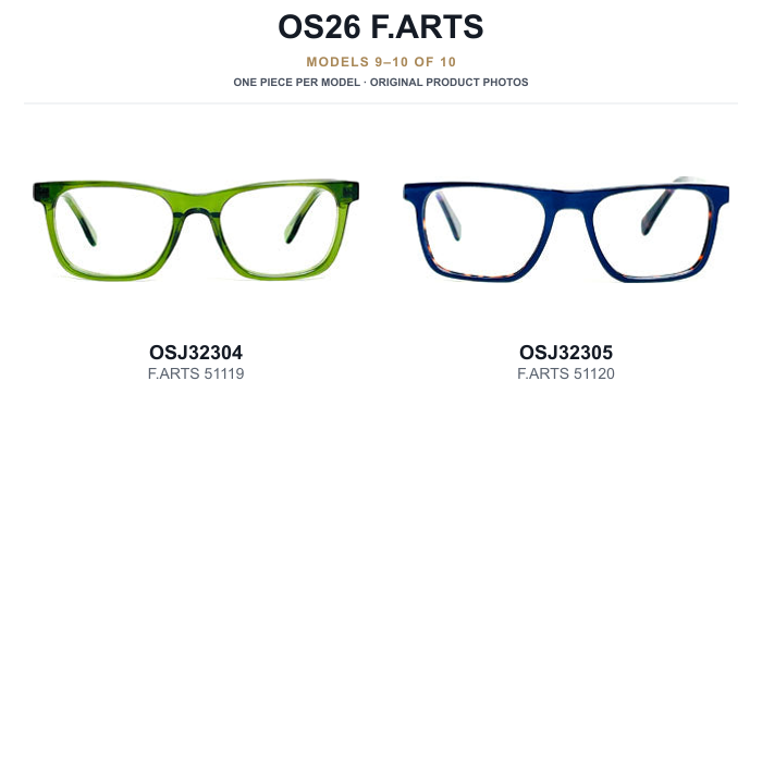 OS26 F.ARTS Eyewear Sample Kit - 10 Models — original models 9 to 10 of 10