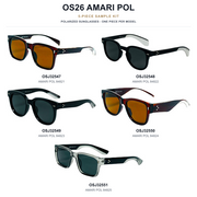 OS26 AMARI POL Sunglasses Sample Kit - 5 Models — complete square poster, one piece per model