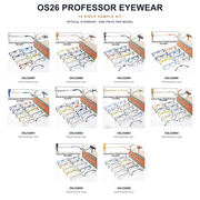 OS26 PROFESSOR Eyewear Sample Kit - 10 Models — complete square poster, one piece per model
