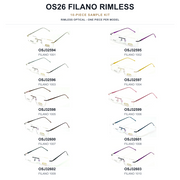 OS26 FILANO Rimless Sample Kit - 10 Models — complete square poster, one piece per model