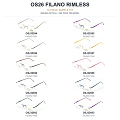 OS26 FILANO Rimless Sample Kit - 10 Models