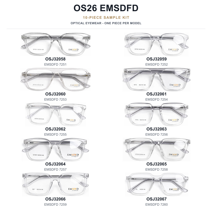 OS26 EMSDFD Sample Kit - 10 Models — complete square poster, one piece per model