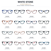 WHITE STONE Sample Kit - 16 Models — complete square poster, one piece per model