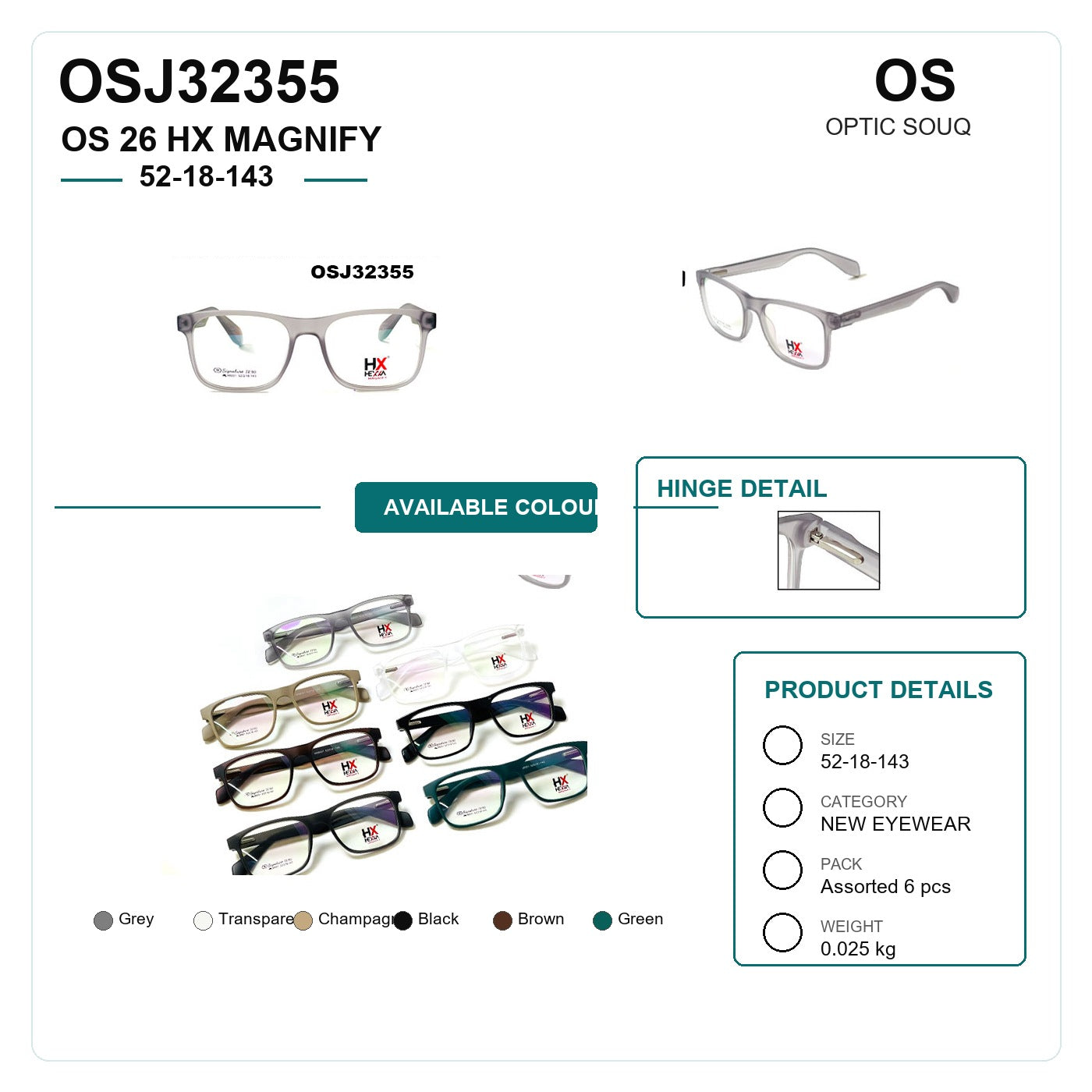 OS 26 HX MAGNIFY Sample Kit - 10 Models