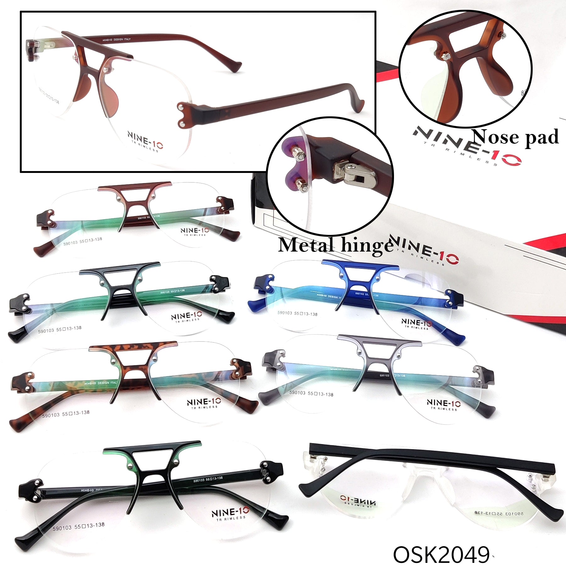 OS NINE-10 TR RIMLESS 590103 (55-13-138)