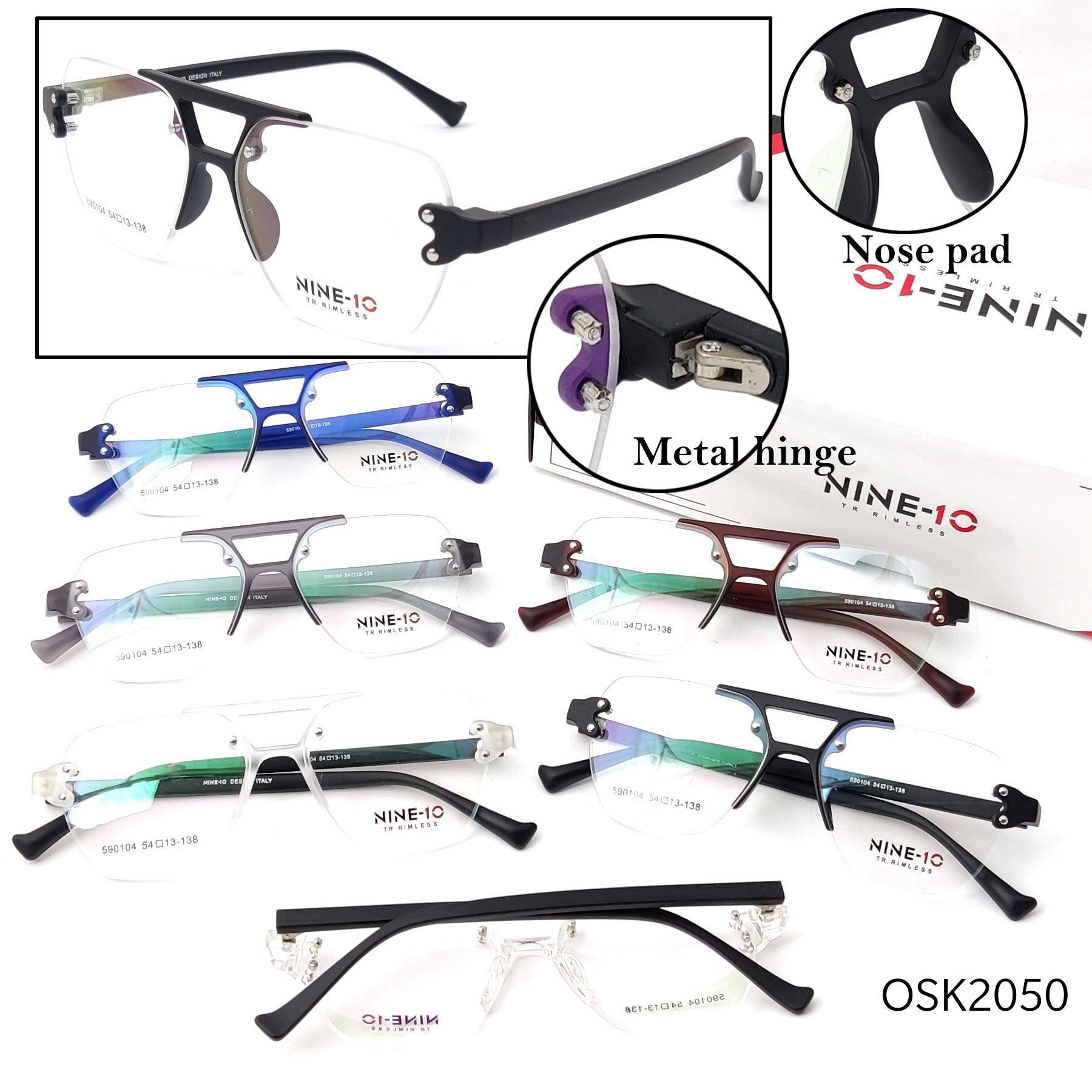 OS NINE-10 TR RIMLESS 590104 (54-13-138)