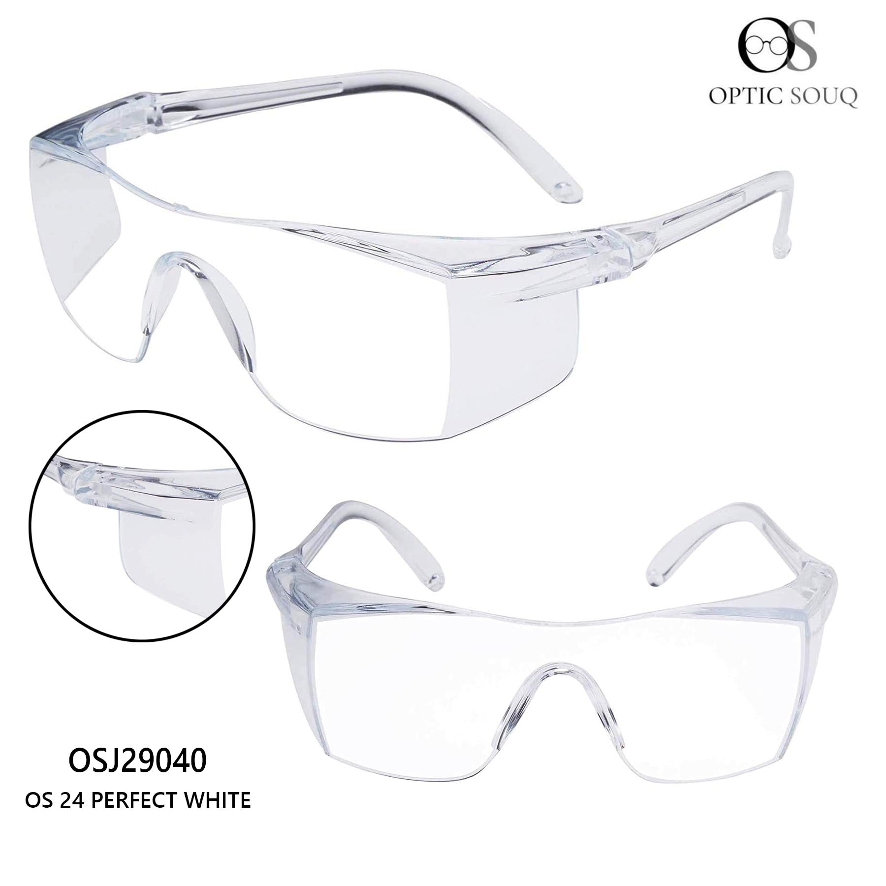 OS24 PERFECT WHITE SAFETY GOGGLE (PACK OF 12 PCS)