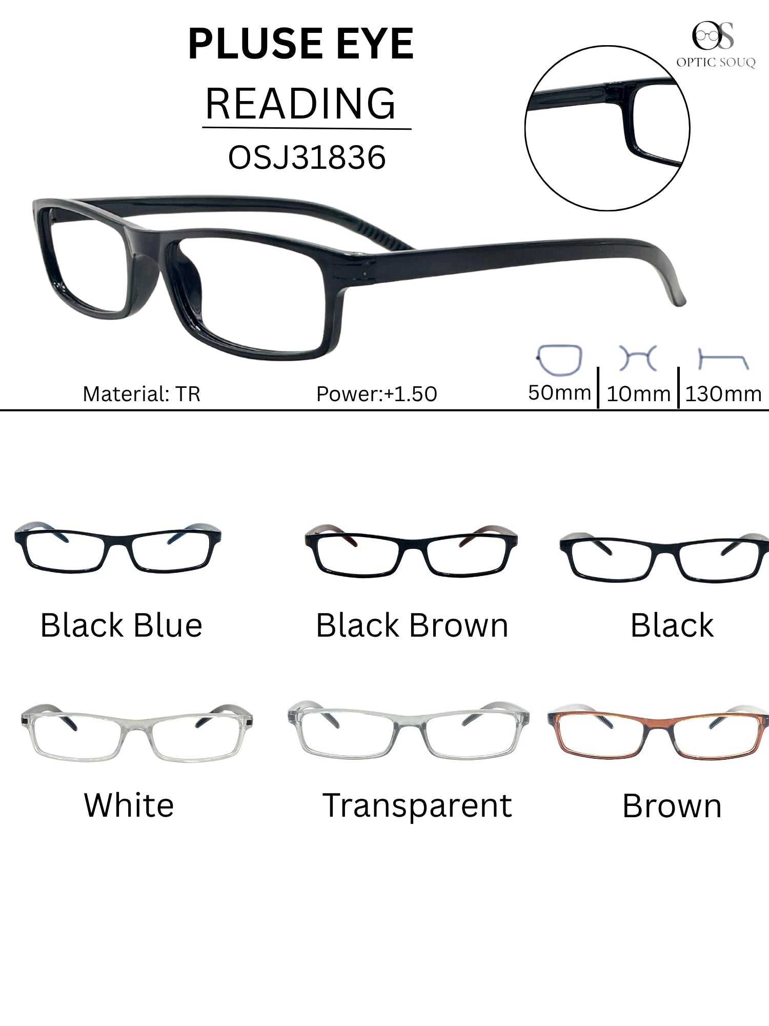 OS25 PLUSE EYE READING (+1.50)