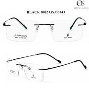 OS26 Black 8802 rimless optical frame