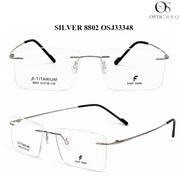 OS26 Silver 8802 rimless optical frame