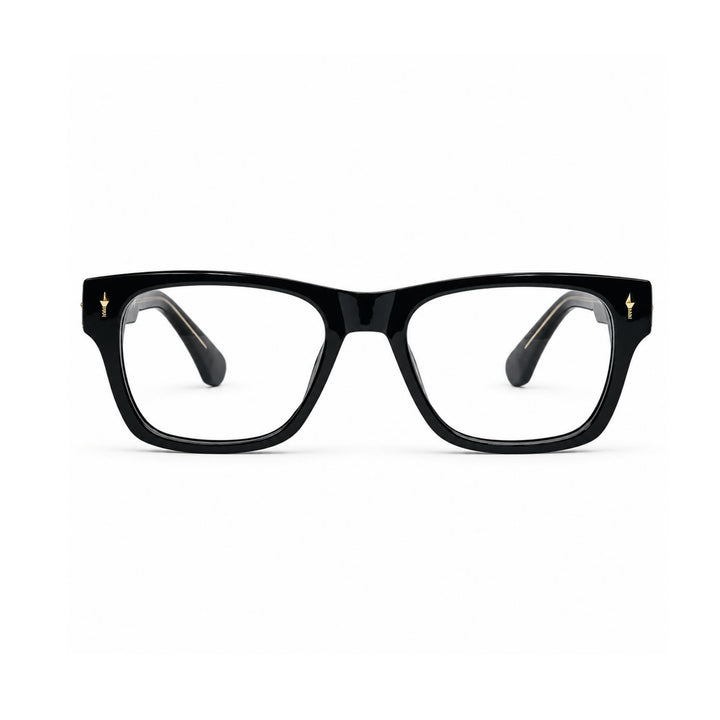 OS26 DAWN VM001 (52-10-140) Men & Women Optical Eyewear Black Gold, front view - sample kit model OSJ33436, wholesale, Optic Souq