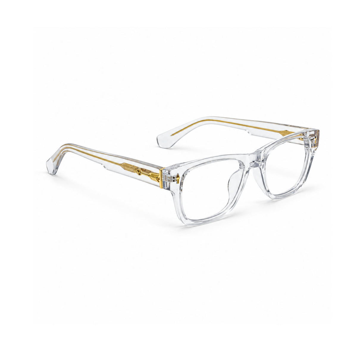 OS26 DAWN VM001 Clear Crystal optical frame, three quarter view, other side - wholesale, Optic Souq