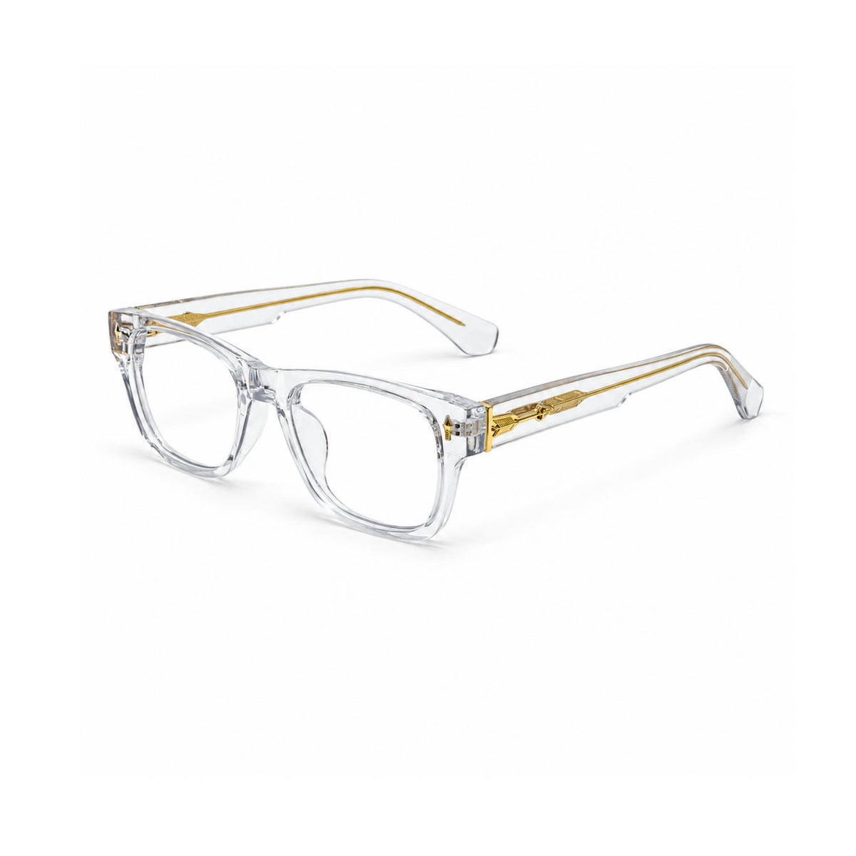 OS26 DAWN VM001 Clear Crystal optical frame, three quarter view - wholesale, Optic Souq