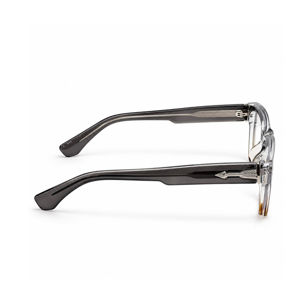 OS26 DAWN VM001 Grey Amber Gradient optical frame, side view - wholesale, Optic Souq