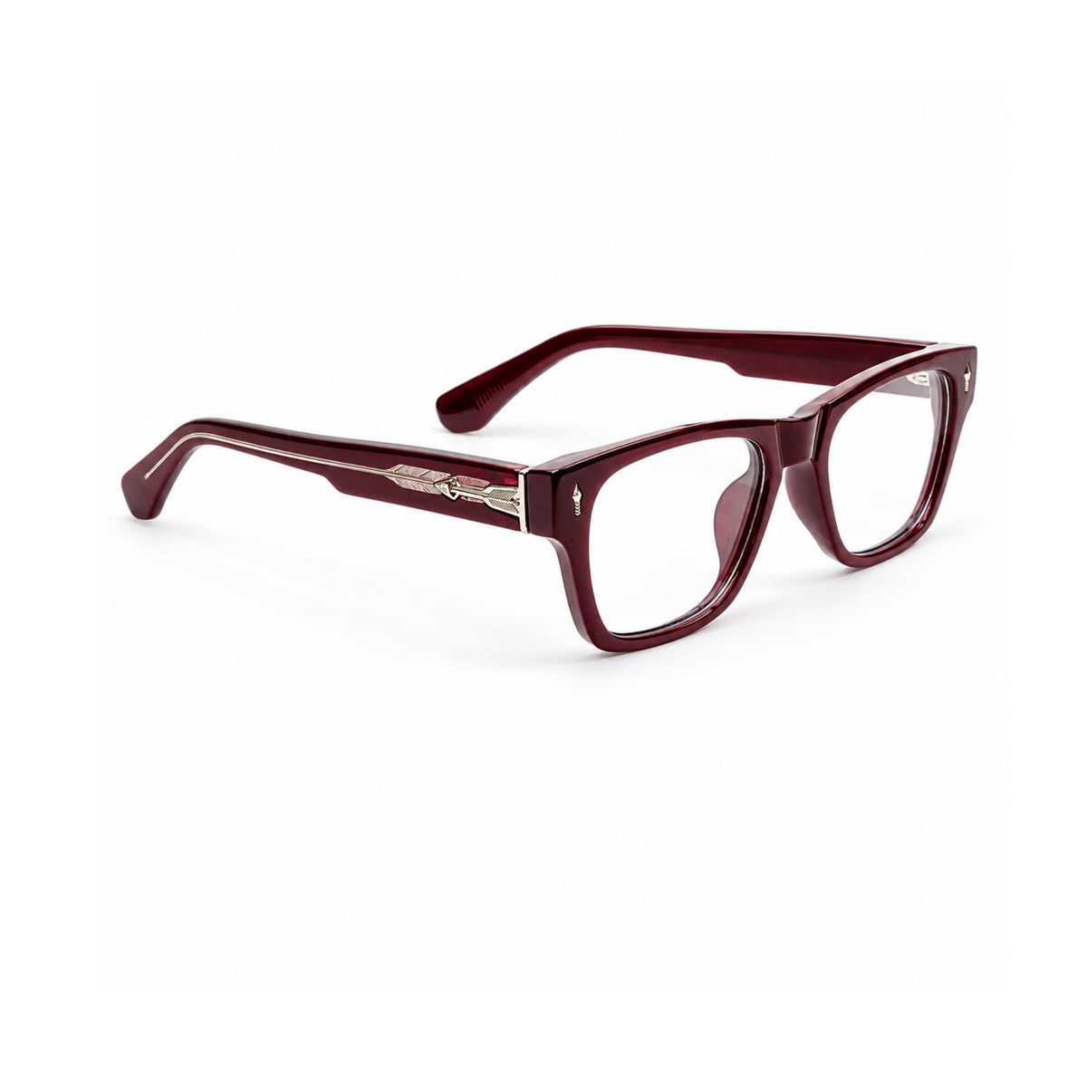 OS26 DAWN VM001 Wine Red optical frame, three quarter view, other side - wholesale, Optic Souq