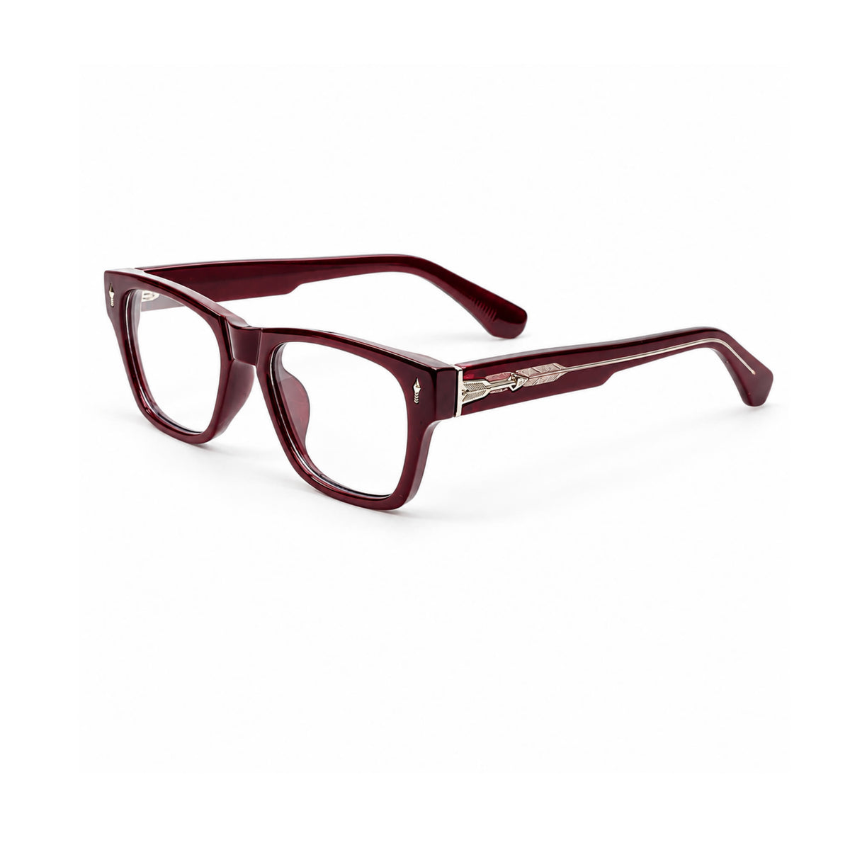OS26 DAWN VM001 Wine Red optical frame, three quarter view - wholesale, Optic Souq
