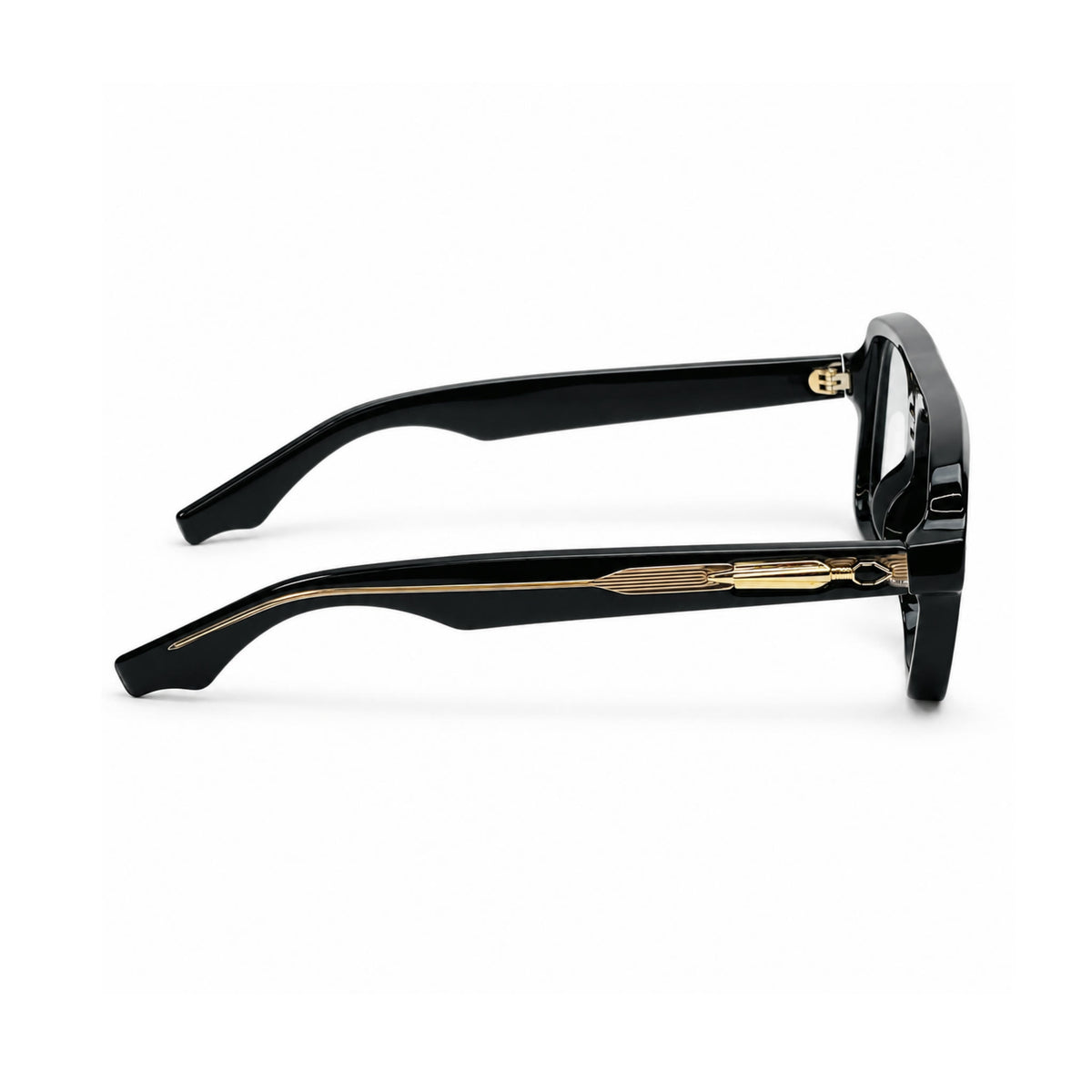 OS26 DAWN VM002 Black Gold optical frame, side view - wholesale, Optic Souq