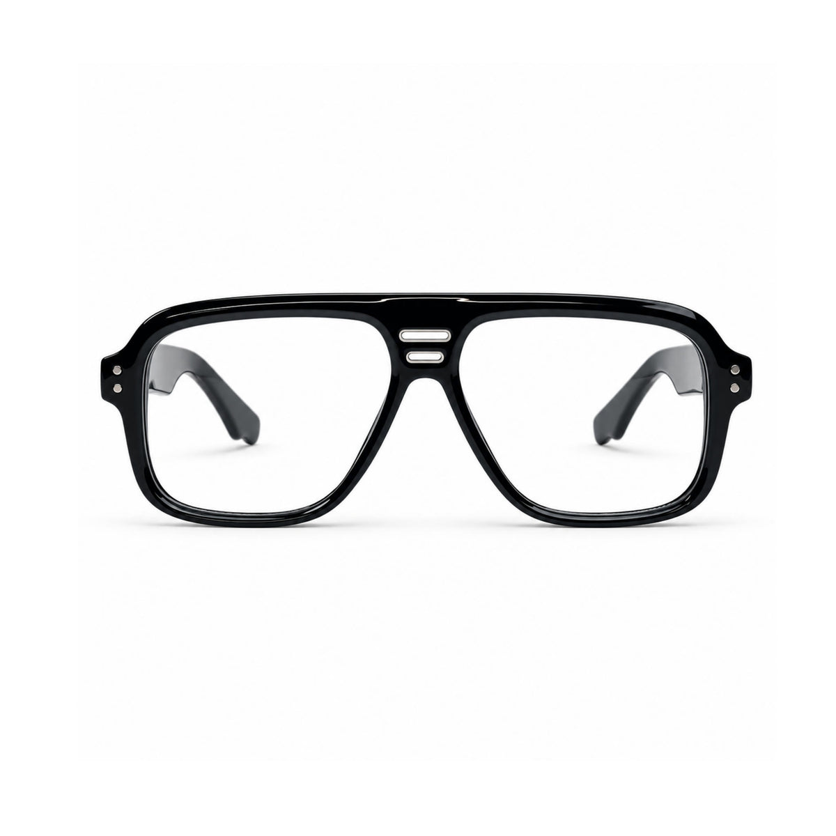 OS26 DAWN VM002 Black Silver optical frame, front view - wholesale, Optic Souq