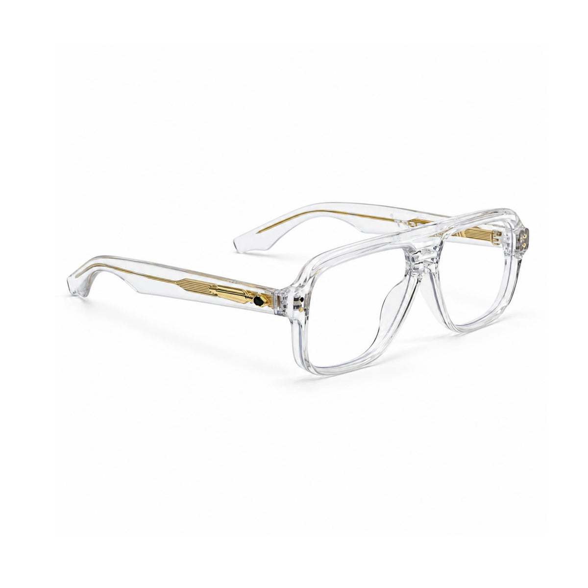 OS26 DAWN VM002 Clear Crystal optical frame, three quarter view, other side - wholesale, Optic Souq