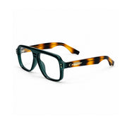OS26 DAWN VM002 Green Tortoise optical frame, three quarter view - wholesale, Optic Souq