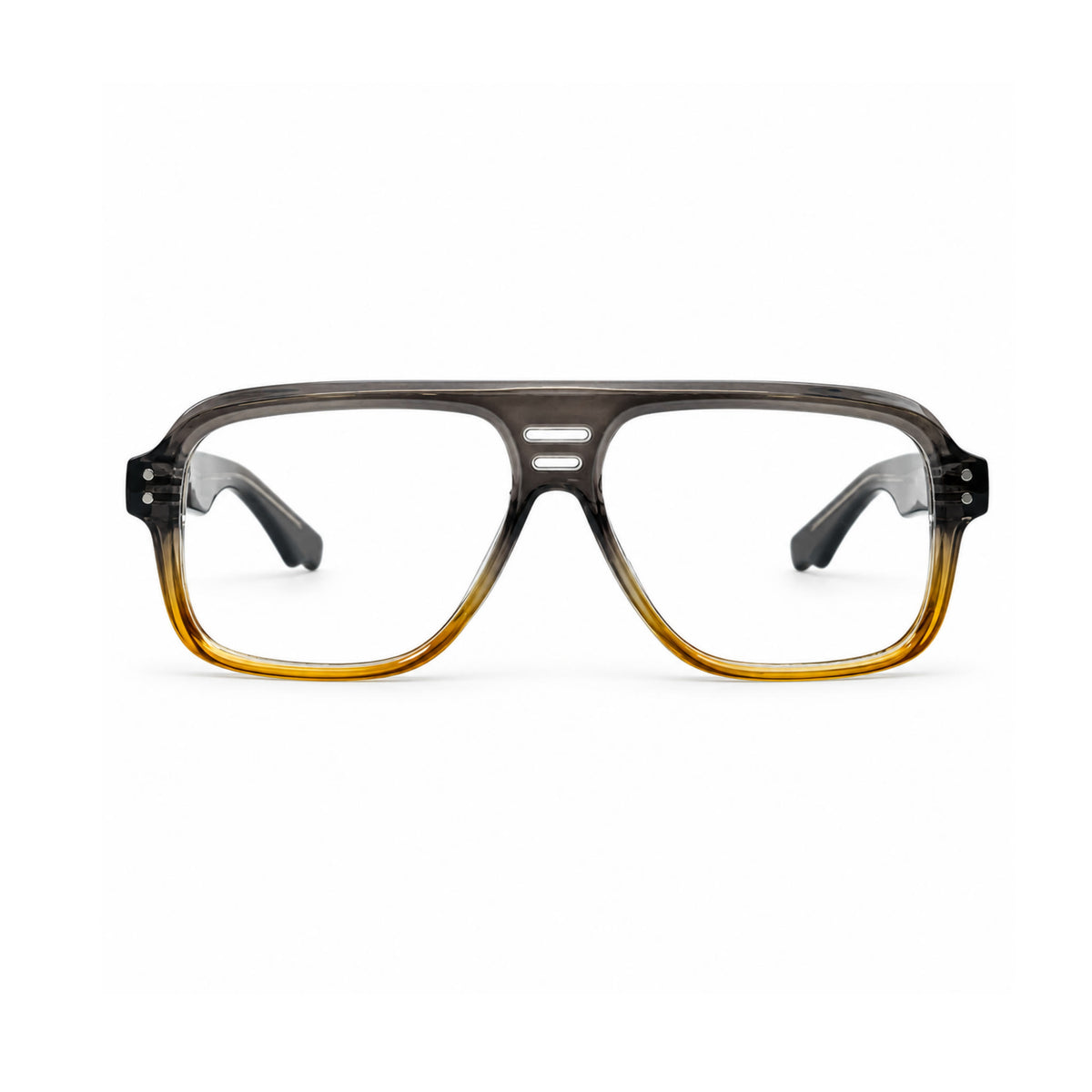 OS26 DAWN VM002 Grey Amber Gradient optical frame, front view - wholesale, Optic Souq